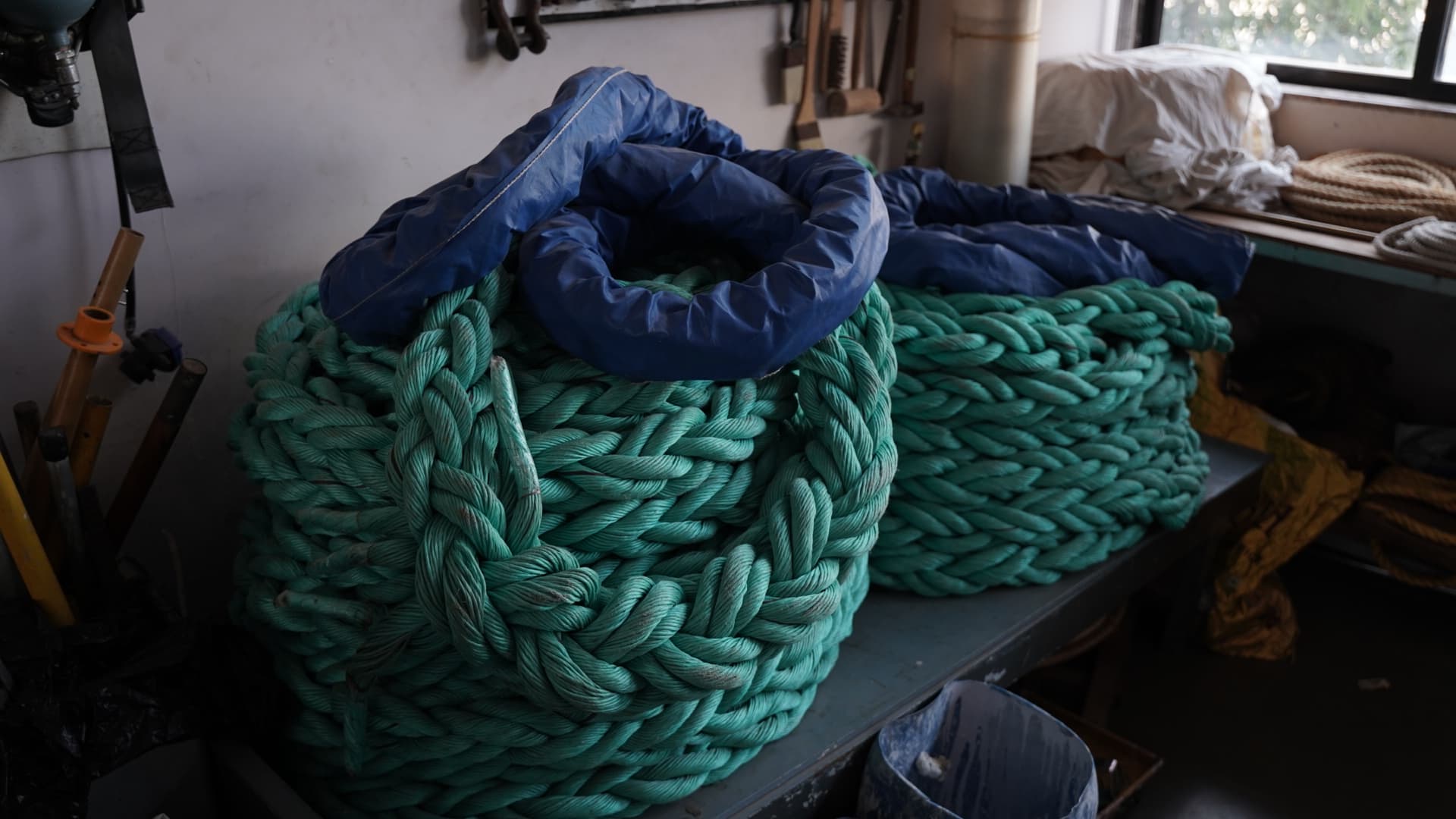 Workshop mooring ropes