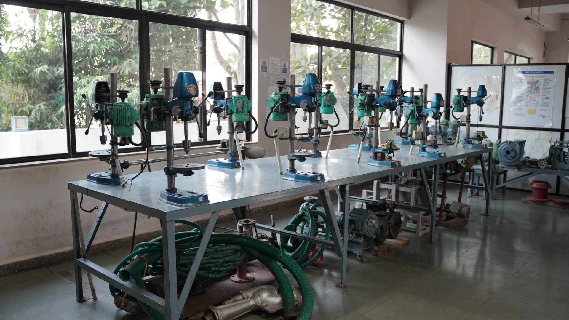 Workshop drill machines