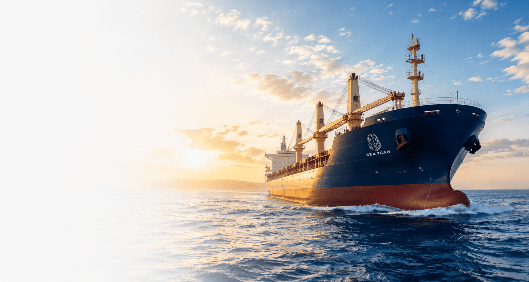 Merchant ship at sea